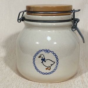 Vintage Santa Ana California Crock Shop Canister